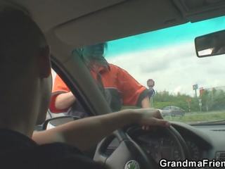They Pick up super Grandma and Fuck Outside: Free HD adult video 64